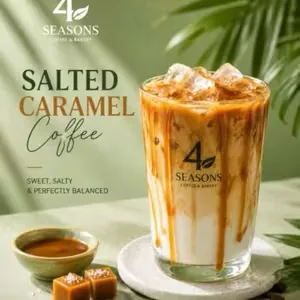 Iced salted caramel coffee