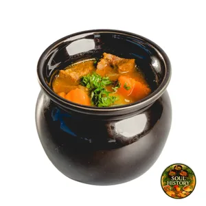 Lamb stew in a pot