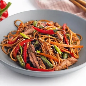 Fried noodles with beef