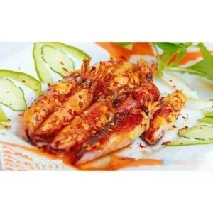 Fried squid with garlic sauce
