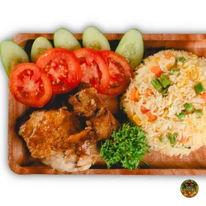 Fried chicken thigh with fried rice