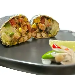 Grilled chicken burrito