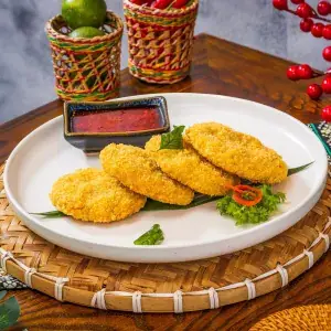Fried shrimp paste coated in bread crumbs, Sabai Sabai
