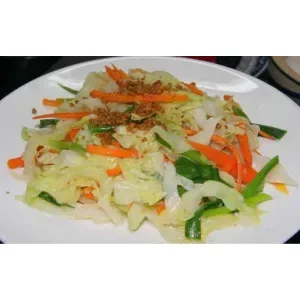 Stir-fried mixed vegetables with garlic