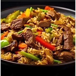 Stir-fried beef fried rice, Homie Kitchen