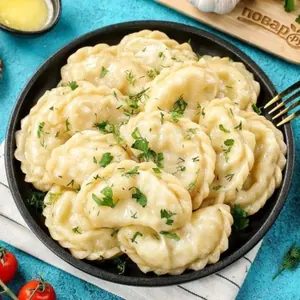 Steamed potato vareniki