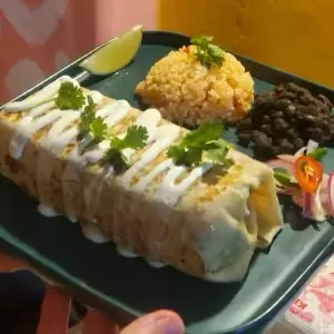 Chimichanga with carne asada