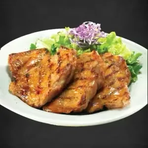 Spiced grilled chicken thigh