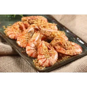 Shrimp burned with garlic