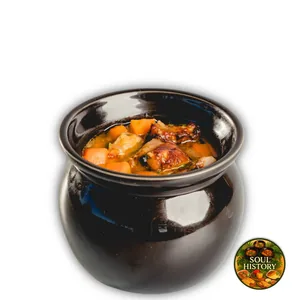 Pork stew in a pot
