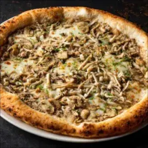 Four mushroom pizza