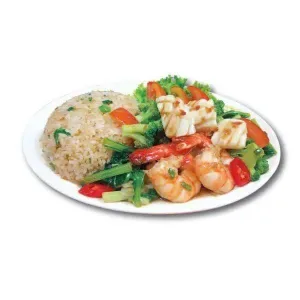 Sweet and sour seafood fried ri