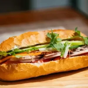 Cheese and egg banh mi