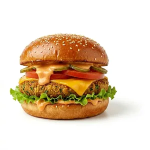 Vegetarian falafel burger