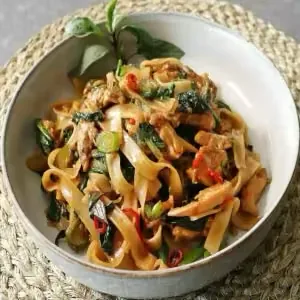 Stir-fried chicken pho