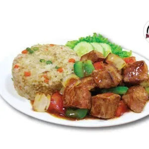 Stir-fried beef fried rice