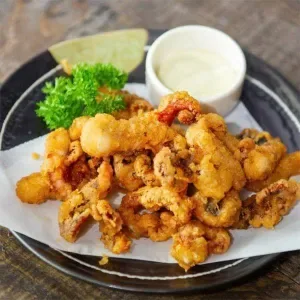 Crispy fried octopus