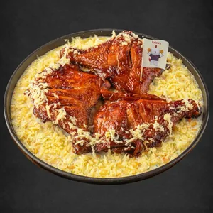 BBQ thighs with corn and cheese