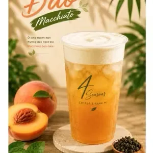 Peach oolong macchiato