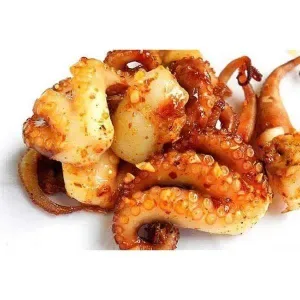 Grilled octopus with satay