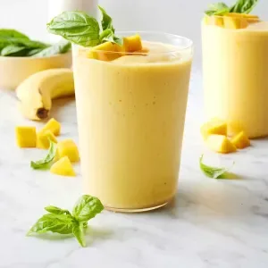 Mango smoothie, Aigue Marine French Bistro