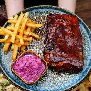 Smoked ribs, half