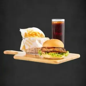 Grilled chicken burger set