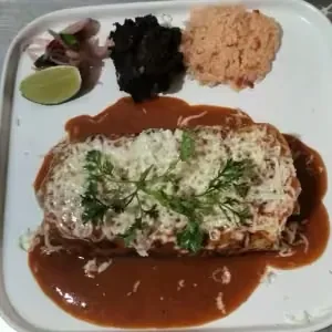 Enchilada with ground beef