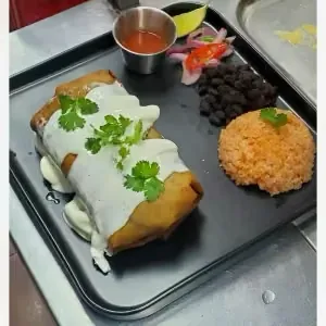 Chimichanga with ground beef