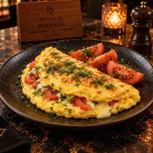 Cheese and vegetable omelette, Poidem Pozhrem