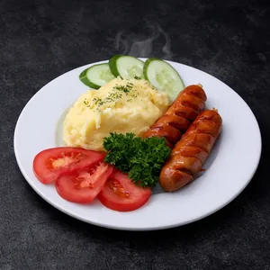 Sausages with side dish