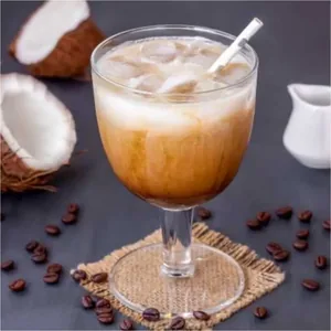 Coffee with coconut cream