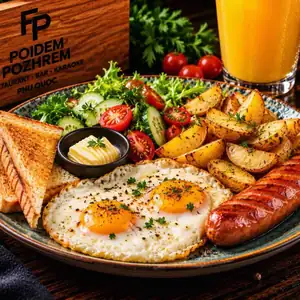 Big homemade breakfast, Poidem Pozhrem
