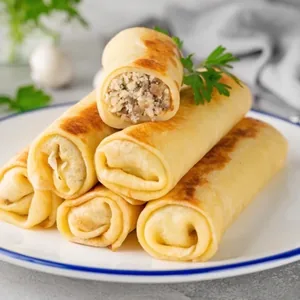 Blini with meat