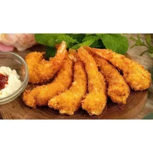 Fried shrimp in flour