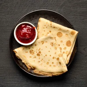 Blini with jam