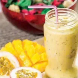 Mango and passion fruit smoothie