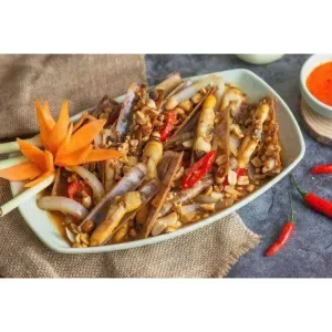 Garlic razor clams