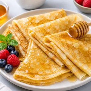 Blini with honey